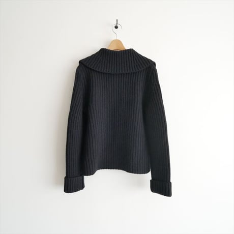 2024AW / 未使用 / IENA / BLACK ビッグカラーカーディガン / 24080900905040 / 2502-0806