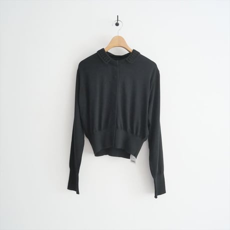 2025 / Mame Kurogouchi / Detachable Embroidery Collar Knitted Cardigan / MM25SS-KN006 / 2509-2025