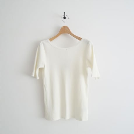 2024SS / SALON adam et rope / ヴィンテージライク2WAYリブTシャツ / SHM34350 / 2408-0041