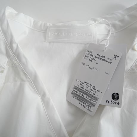 2024 / 未使用 / IENA二子玉川店限定品 / VIOLETTE ROOM / LACE BLOUSE  / 24051910001330 / 2412-0114