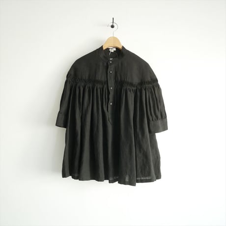 継続販売品 / Scye / Organic Linen Tucked Puff Sleeve Blouse / 1224-31006 / 2510-1536