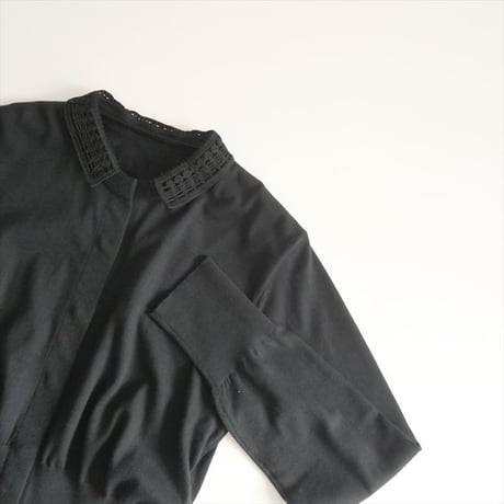 2025 / Mame Kurogouchi / Detachable Embroidery Collar Knitted Cardigan / MM25SS-KN006 / 2509-2025