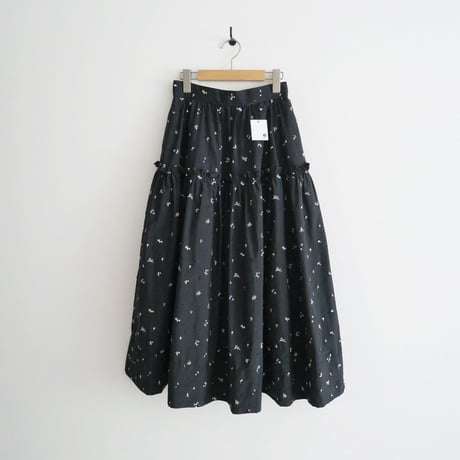 2022SS 未使用 / 組曲×setsuko sagittaire / ジュエリーボックス刺繍 スカート /  2207-0538