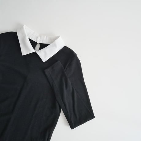 2024AW・人気完売品 / mikomoriコラボ / THIRD MAGAZINE / シャツカラーカットソー / A0843UTS204 / 2506-0516