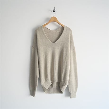 2023SS / DEUXIEME CLASSE / Lily Linen Vネック プルオーバー / 23080500413010 / 2411-0585