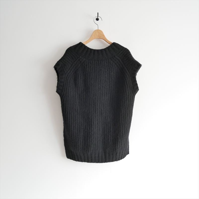 2024AW / Drawer / FALL1 3G ウールナイロンあぜ編み Vネックベスト