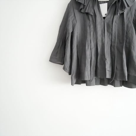 2026SS今季 DEPAREILLE RAMIE PLEATS SHORT SLEEVE BLOUSE B1162AFB331 2606-0678