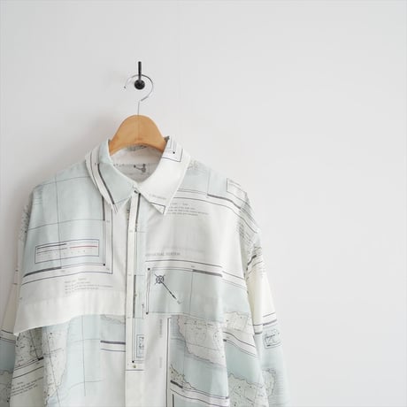 2022 / ASEEDONCLOUD / Hiraeth map print shirt / 222601 / 2507-2101