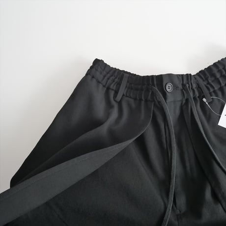 継続販売品 / S'YTE / Yohji Yamamoto / WASHER FINISHED WOOL GABARDINE LAYERED PANTS / 2411-1761