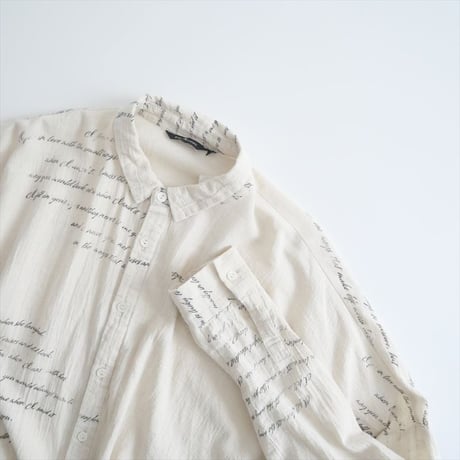 2023 / pas de calais / Love letter print ブラウス / 6427 / 2407-0708