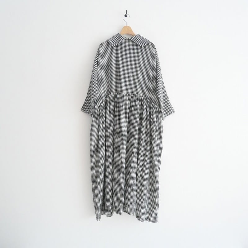 daniela gregis　ウールリネンメルトン一重ミドルコート　イタリア製 2022 / 未使用 / DANIELA GREGIS / Checked wool onep