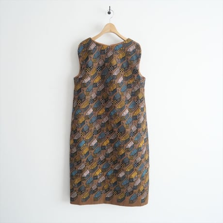 2023AW / 未使用 / mina perhonen / village ノースリーブドレス ヴィレッジ / aba3030 / 2402-1096