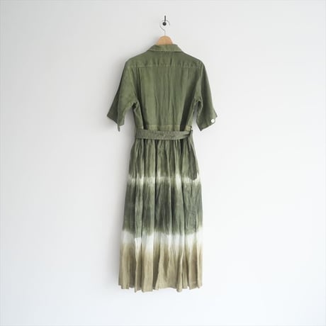 2022SS / 未使用 / Nigel Cabourn / TIE-DIE ARMY DRESS - LINEN / 80440853005 / 2505-2041