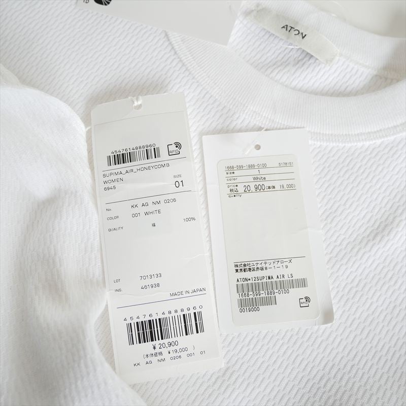 未使用 / BEAUTY&YOUTH購入品 / ATON / ラウンドヘムロングスリーブ