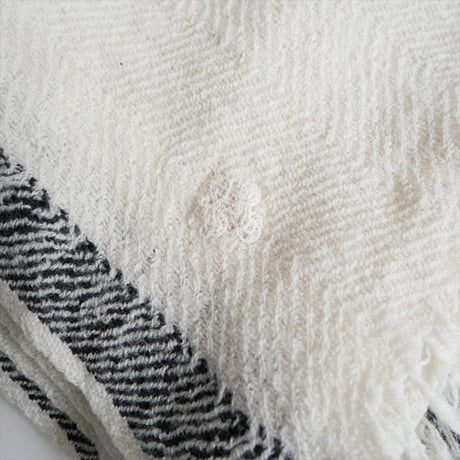 maison de soil / WOOL SILK BIG SELVEDGE STOLE / 2502-0861