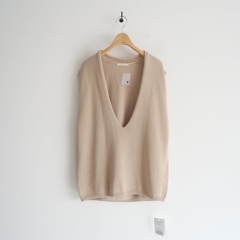 Plage - Plage Italian Yarn ベスト ブラック plage（プラージュ）の「Italian Yarn ベスト◇（ベスト）」 - WEAR