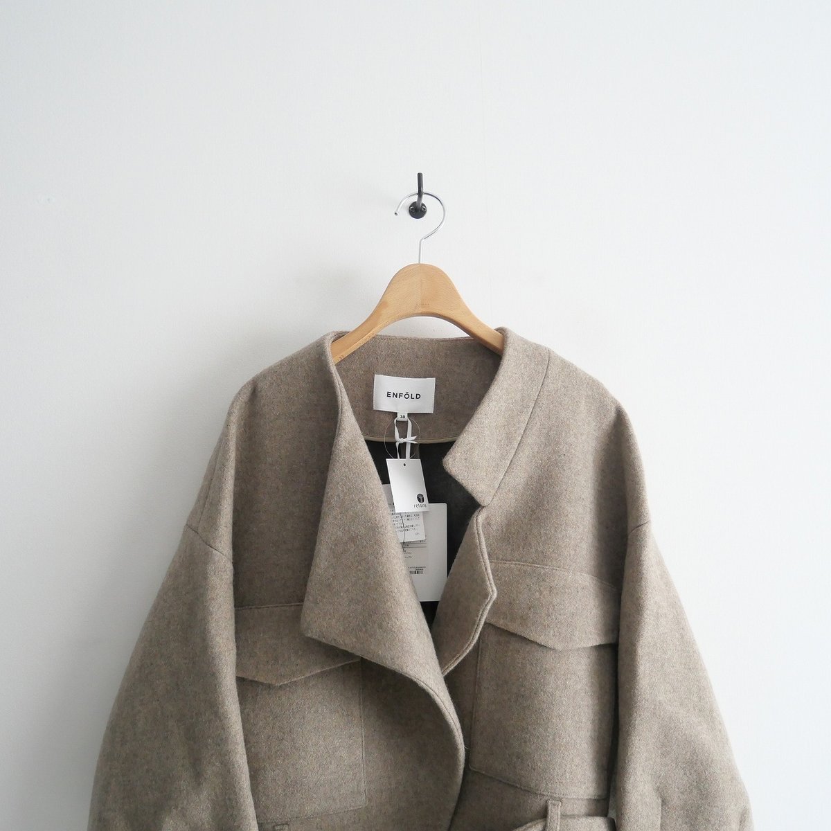 ENFOLD エンフォルド TOPメルトンリバー クロップドジャケット