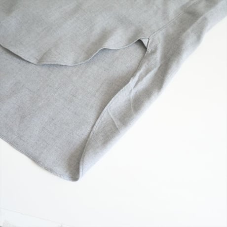 2022AW / 未使用 / JUN MIKAMI / PLEATS COLLAR WOOL BLEND SHIRT / 22AW-6-H / 2508-2196