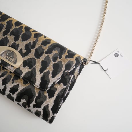 Christian Louboutin / レオパード チェーン付クラッチバッグ DODAT CLUTCH LUREX FELINE / 2303-2057