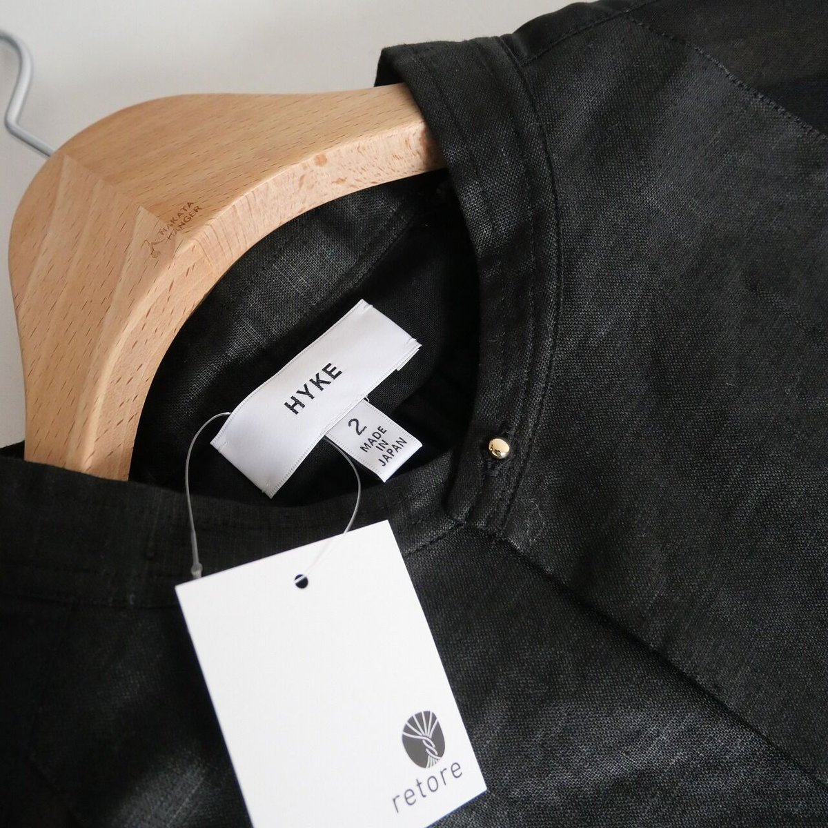 2021AW / HYKE / LINEN BIB FRONT SHIRT DRESS / 