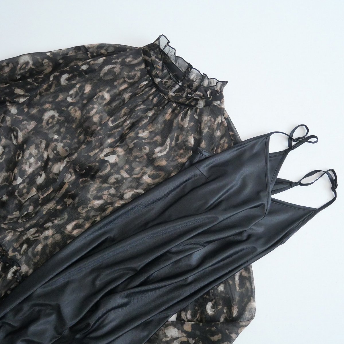 NOBLE レオパードプリントティアードマキシOP 【公式通販】