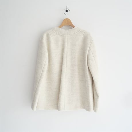 2022AW / DEUXIEME CLASSE / TWEED カーディガンジャケット WHT(DEU) / 22010500408030 / 2402-0786