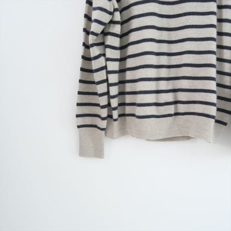 〇2024AW・人気完売品 / L'Appartement / BORDER BF KNIT PULLOVER / 24080560716030 / 2504-0884