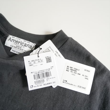 2025SS・人気完売品 / 未使用 / SALON adam et rope購入品 / Americana ラフィー丸胴 プリントT SBM55120 / 2605-1137
