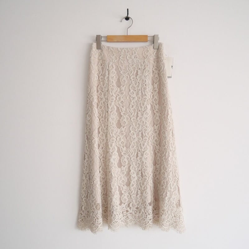 2021 / 未使用 / IENA / フラワーレースフレアスカート / 2106090020 