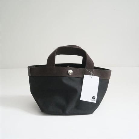継続販売品 / Herve Chapelier / 701C (コーデュラ舟型トートS) ノワール×モカ / 2500-0199