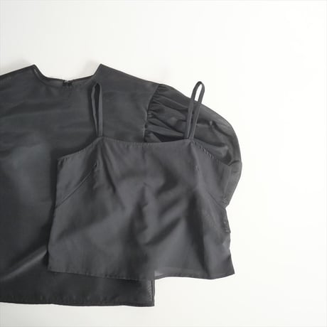 未使用 / cygne / バックパフスリーブシースルートップス Nadine / CY2422-01-084 / 2501-0643