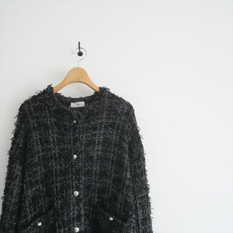 ○2024AW / 未使用 / IENA / ラメツイードニットジャケット / 24080900366030 / 2502-0807