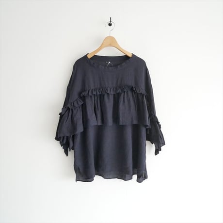 人気完売品 / 未使用 / journal standard luxe / フレンチリネン フリルプルブラウス / 24050440038020 / 2510-0019