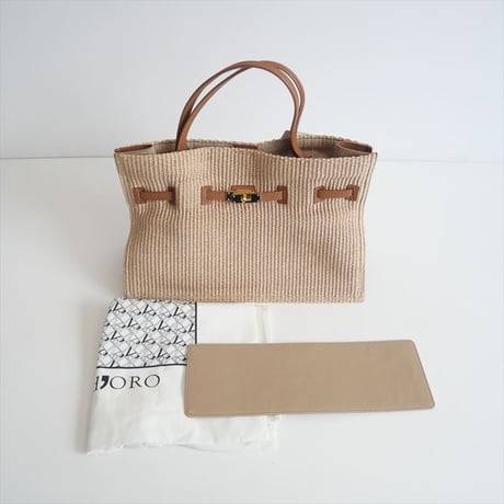 2025SS今季 / ANAYI購入品 / VIOLAd'ORO / ラフィアシート調トートバッグ / 11251829030 / 2504-0683