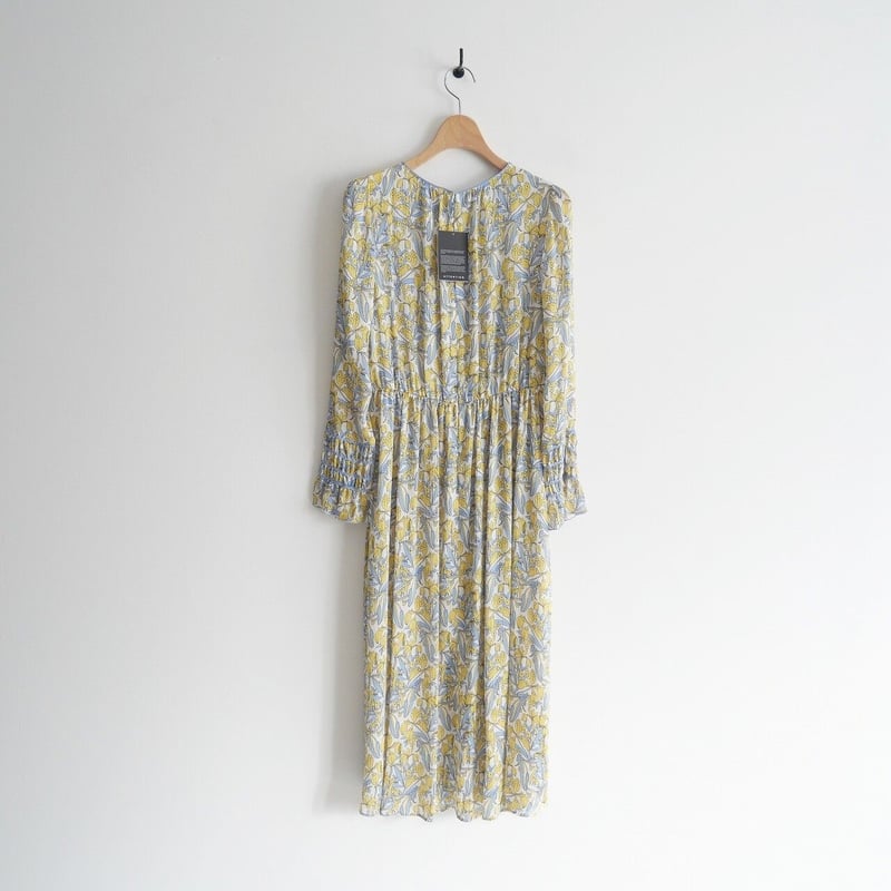 ANAYI シルエットミニフラワープリント フレアワンピース 38