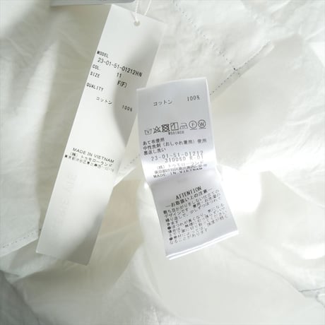 継続販売品 / 未使用 / GALERIE VIE / インドコットン ブザムシャツ / 23015101212 / 2511-1214