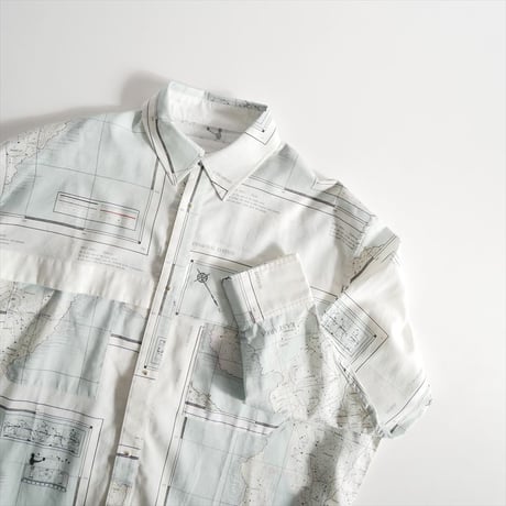 2022 / ASEEDONCLOUD / Hiraeth map print shirt / 222601 / 2507-2101