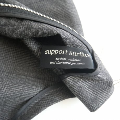 2022AW / support surface / グレンチェックワンピース / 2401-0249