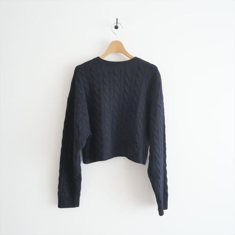 2022AW / DEUXIEME CLASSE / Cropped Cable プルオーバー / 22080500806030 / 2402-0419