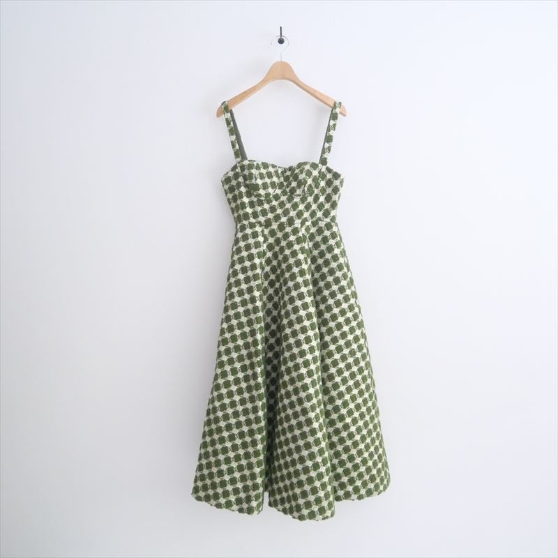 〇2024AW / OBLI / グリーンジャガードワンピース / 25MKRD1-0 / 2