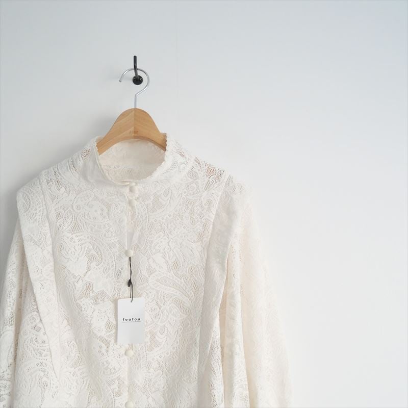 期間限定値下げ【foufou】美品front tuck lace blouse foufou】美品front tuck lace blouse foufou】美品front tuck
