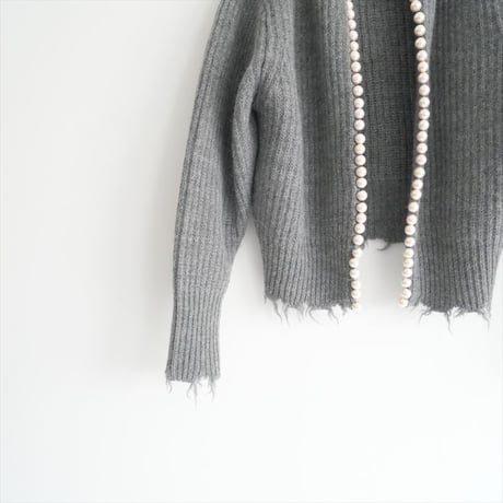 / 継続販売品・人気完売色 / MADISONBLUE / PEARL DAMAGE CARDIGAN / MB224-8012 / 2412-0243