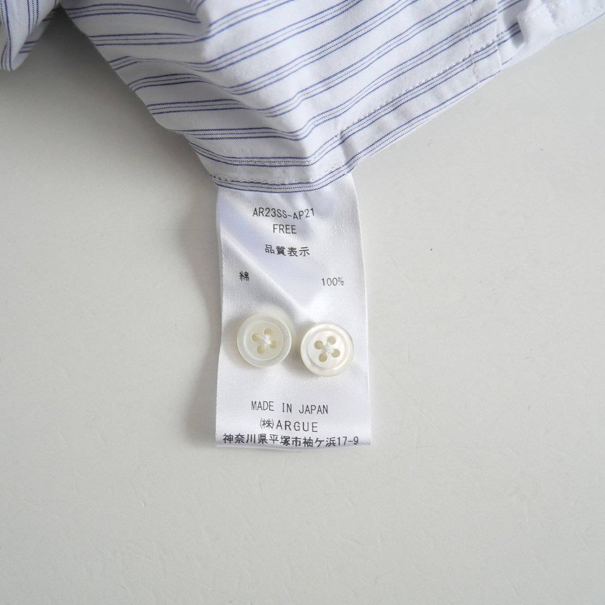 argue【23SS/新品】V-NECK TIDY SHIRT アギュー argue【23SS/新品】V-NECK TIDY SHIRT アギュー