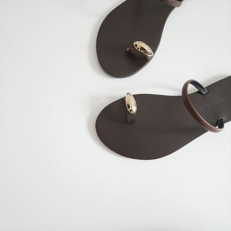 2025SS・人気完売品 未使用 DEUXIEME CLASSE購入品 NICOLAS LAINAS / BROWN SNAKE SANDAL / 25093510002410 2601-0734