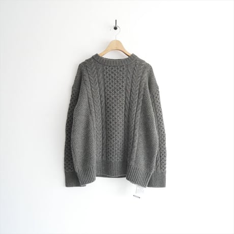 未使用 / TOUJOURS / extra Fine merinowool cashmere Knit fisherman sweater / VM37XK04 / 2601-0738