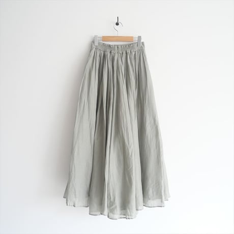 2024SS / MARILYN MOON / Tuck technique sheer cotton skirt / 4242-138 / 2408-2026