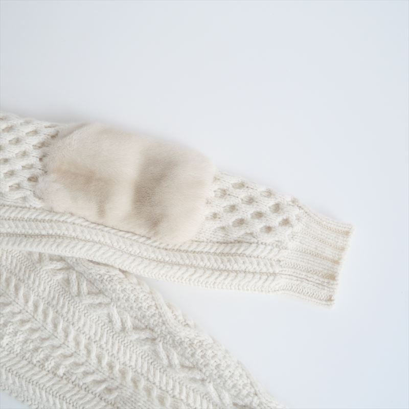 2023AW / Drawer / ケーブルミンクパッチカーディガン / 6515-199-0