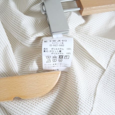 継続販売品・人気完売品 / SOEJU / シアサッカーノーカラージャケット / S-00-JK-013 / 2508-0847