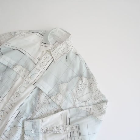 2022 / ASEEDONCLOUD / Hiraeth map print shirt  / 222601 / 2508-2209