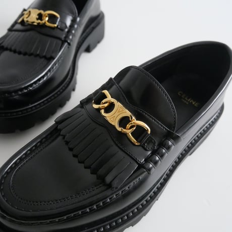 2023 / CELINE / トリオンフチェーン付き CELINE マーガレット ローファー / 2402-2069